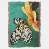 Monarchschmetterling und orangefarbene Blume Decke (Vorderseite Vertikal)