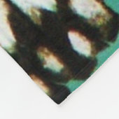 Monarchschmetterling und orangefarbene Blume Fleecedecke (Ecke)