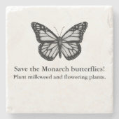 Monarchschmetterling-Untersetzer Steinuntersetzer (Vorderseite)