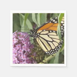 Monarchschmetterling von wilden Blume Serviette