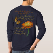 Monarchschmetterling, Zinnia-Blume, T-Shirt (Rückseite)