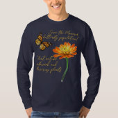 Monarchschmetterling, Zinnia-Blume, T-Shirt (Vorderseite)