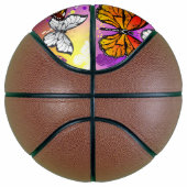 Monarchschmetterlinge auf Lila Hintergrund Basketball (Rechts)