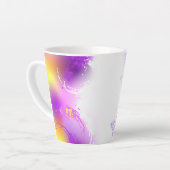 Monarchschmetterlinge auf Lila Hintergrund Milchtasse (Linke Ecke)