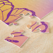 Monarchschmetterlinge auf Lila Hintergrund Puzzle (Seite)