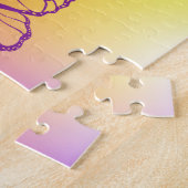 Monarchschmetterlinge auf Lila Hintergrund Puzzle (Seite)