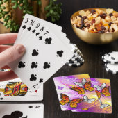 Monarchschmetterlinge auf Lila Hintergrund Spielkarten (In Situ)