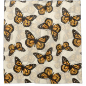 Monarchschmetterlinge Duschvorhang (Vorderseite)