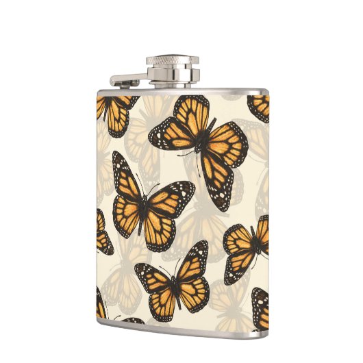 Monarchschmetterlinge Flachmann (Links)