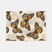 Monarchschmetterlinge Fleecedecke (Vorderseite (Horizontal))