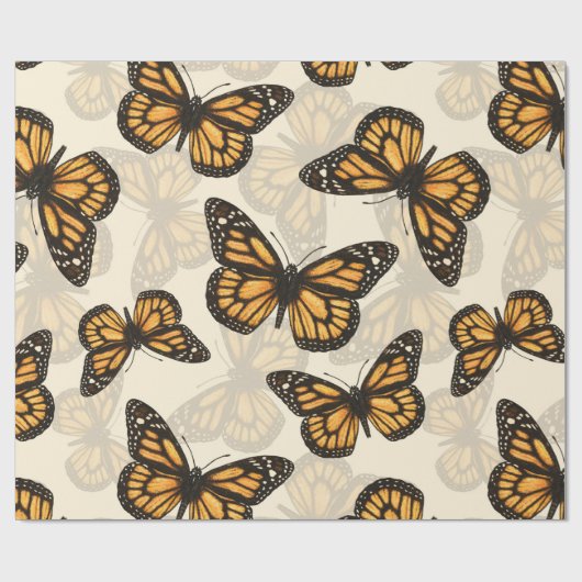 Monarchschmetterlinge Geschenkpapier (Flach)