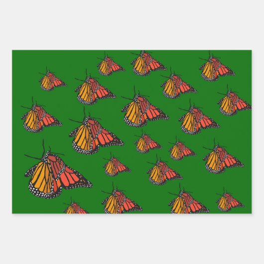 Monarchschmetterlinge Geschenkpapier Set (Vorderseite 3)