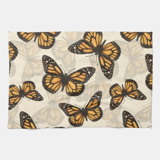 Monarchschmetterlinge Geschirrtuch (Horizontal)
