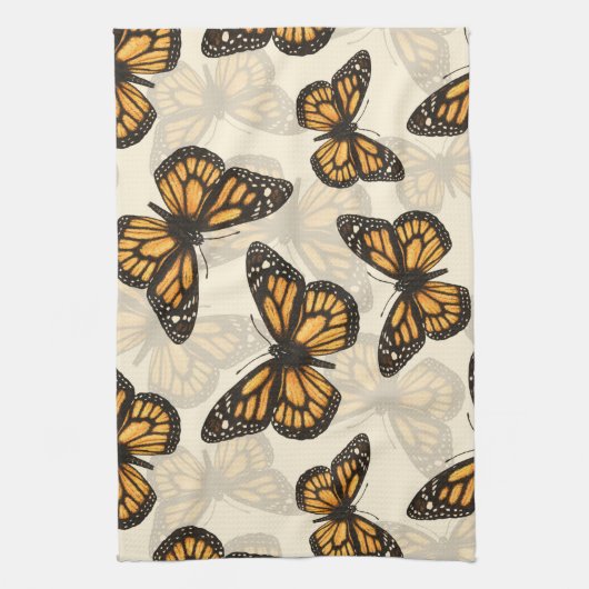 Monarchschmetterlinge Geschirrtuch (Vertikal)