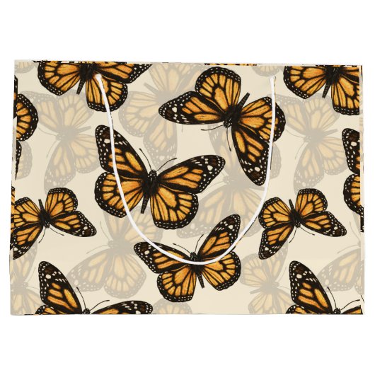 Monarchschmetterlinge Große Geschenktüte (Rückseite)