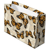 Monarchschmetterlinge Große Geschenktüte (Vorderseite Schrägansicht)