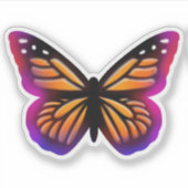 Monarchschmetterlinge | lila rosa Butterfäden Aufkleber (Vorderseite)