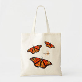 Monarchschmetterlinge mit Monogramm Tragetasche