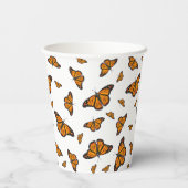 Monarchschmetterlinge Pappbecher (Rückseite)