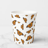 Monarchschmetterlinge Pappbecher (Vorderseite)