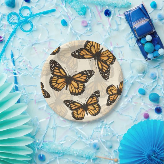 Monarchschmetterlinge Pappteller (Party)