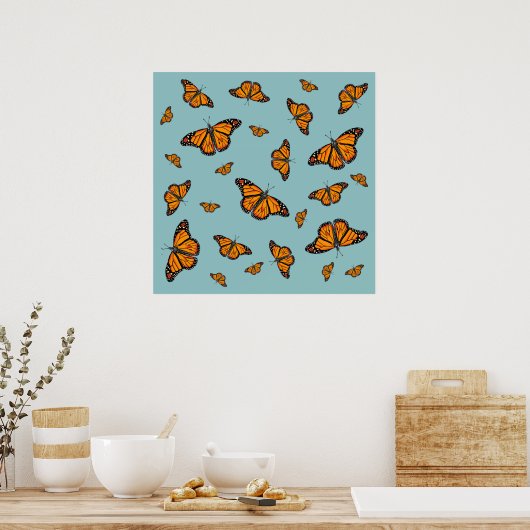 Monarchschmetterlinge Poster (Küche)