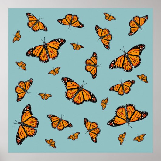 Monarchschmetterlinge Poster (Vorne)