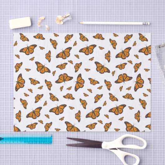 Monarchschmetterlinge Seidenpapier (Handwerk)