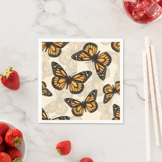 Monarchschmetterlinge Serviette (Beispiel)