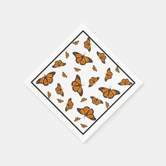 Monarchschmetterlinge Serviette (Ecke)