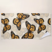 Monarchschmetterlinge Strandtuch (Vorderseite)