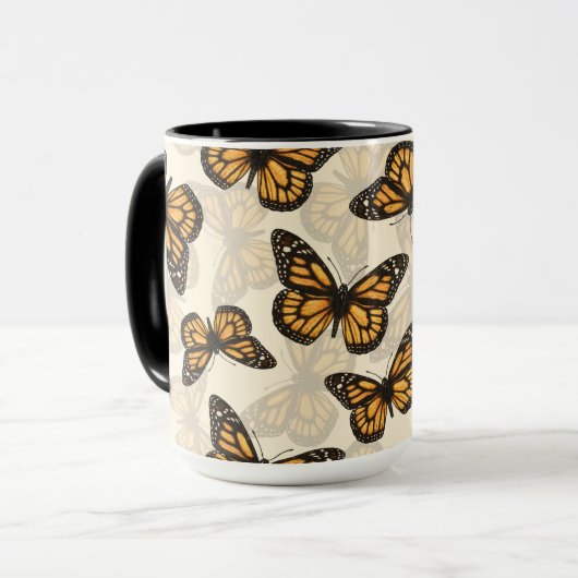 Monarchschmetterlinge Tasse (Vorderseite Links)