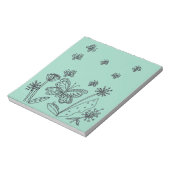 Monarchschmetterlinge und Blume Note Pad Notizblock (Rotiert)