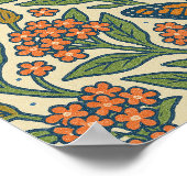 Monarchschmetterlinge und Milchkraut-Blume Poster (Ecke)