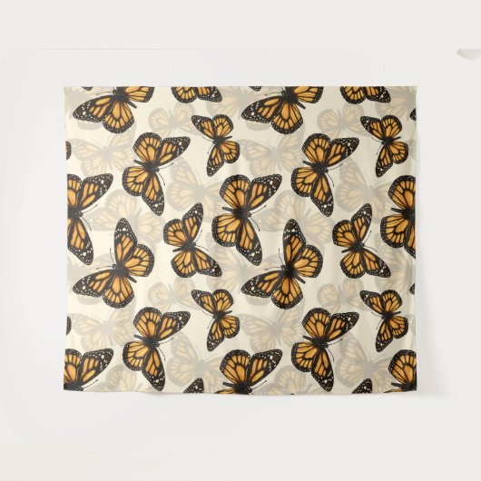 Monarchschmetterlinge Wandteppich (Vorderseite (Horizontal))