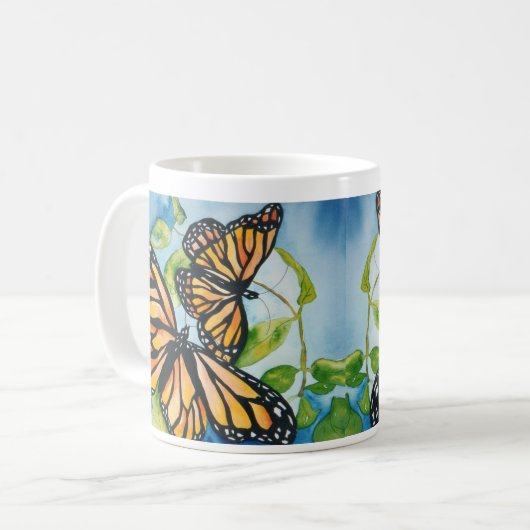 Monarchschmetterlings-Tasse Kaffeetasse (Vorderseite Links)