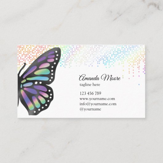 Monarchschmetterlingsplaner Visitenkarte (Rückseite)