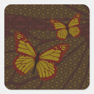 Monarchsticker Quadratischer Aufkleber