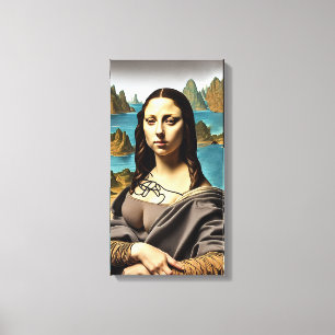Mona's Sister- überzogene Canvas Art Print Leinwanddruck