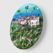 Monasterio de San Miguel Painting by Alfred Fox Große Wanduhr (Winkel)