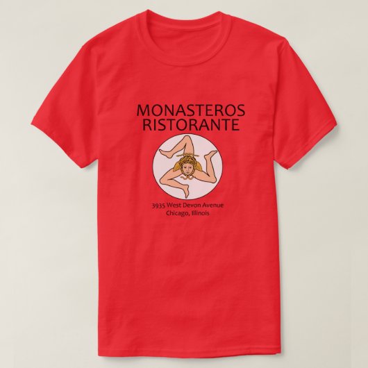 Monasteros Ristorante, Chicago, Illinois T-Shirt (Design vorne)