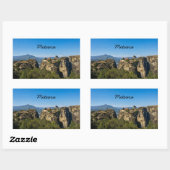 Monastery Above the Rocks | Meteora Greece Rechteckiger Aufkleber (Blatt)