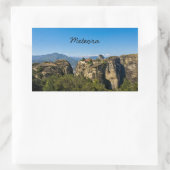 Monastery Above the Rocks | Meteora Greece Rechteckiger Aufkleber (Tasche)