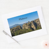 Monastery Above the Rocks | Meteora Greece Rechteckiger Aufkleber (Umschlag)