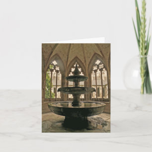 Monastery Fountain Note Card Karte