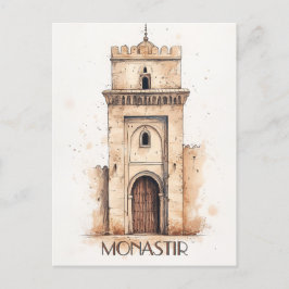 Monastir Tunusia Travel Postkarte