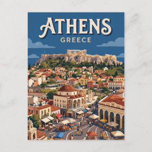 Monastiraki-Platz Athen Griechenland Postkarte