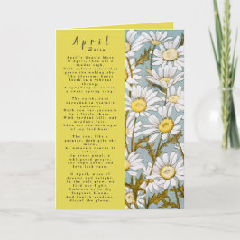 Monat April Geboren in Prose Blume Card Karte