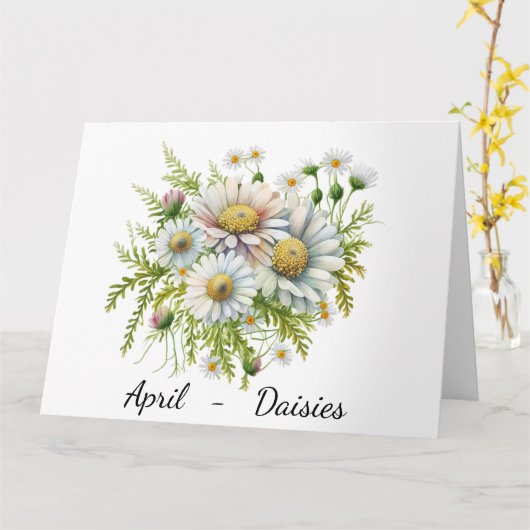 Monat April Geburtskarte Karte (Gelbe Blume)