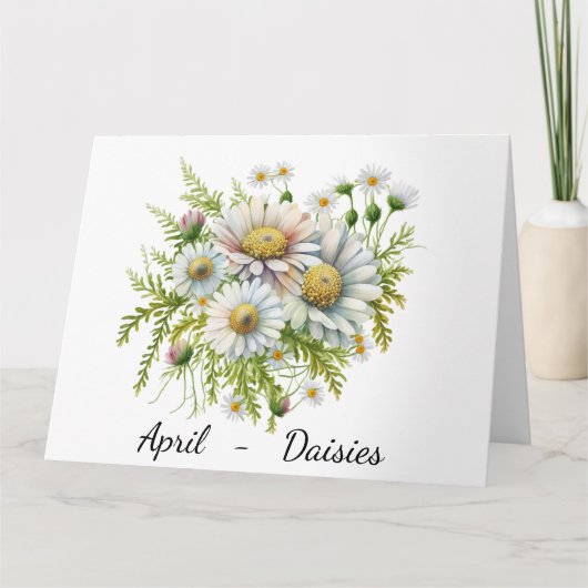 Monat April Geburtskarte Karte (Vorderseite)